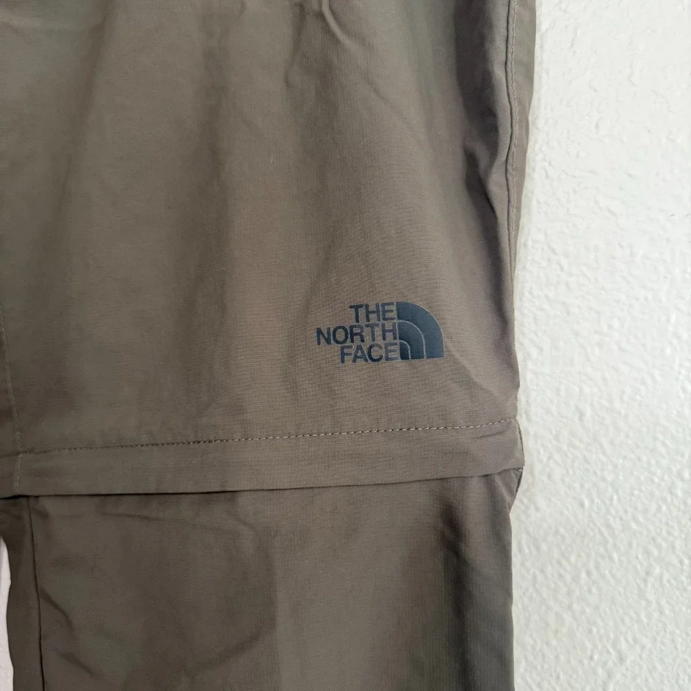 The North Face Convertible Pants Men's 38‎ Taupe 100% Nylon Snap Hiking Outdoor